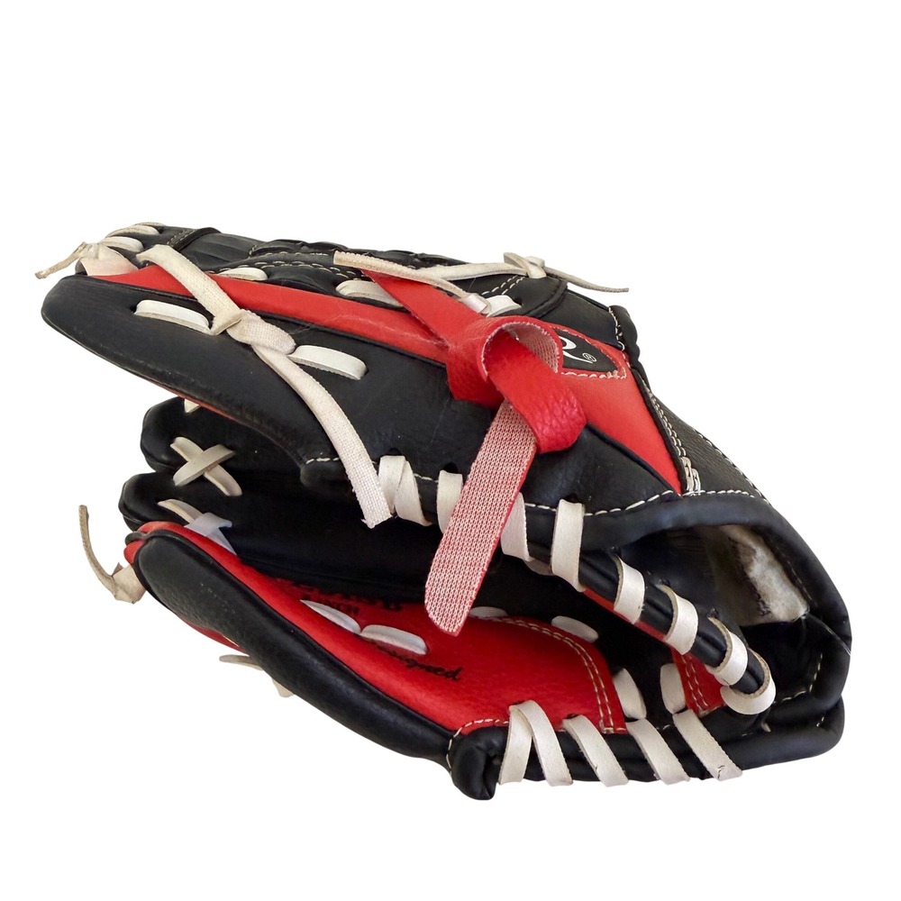 Rawlings Players Series Baseball Glove Youth 9 Inch Black Red PL91SB RHT